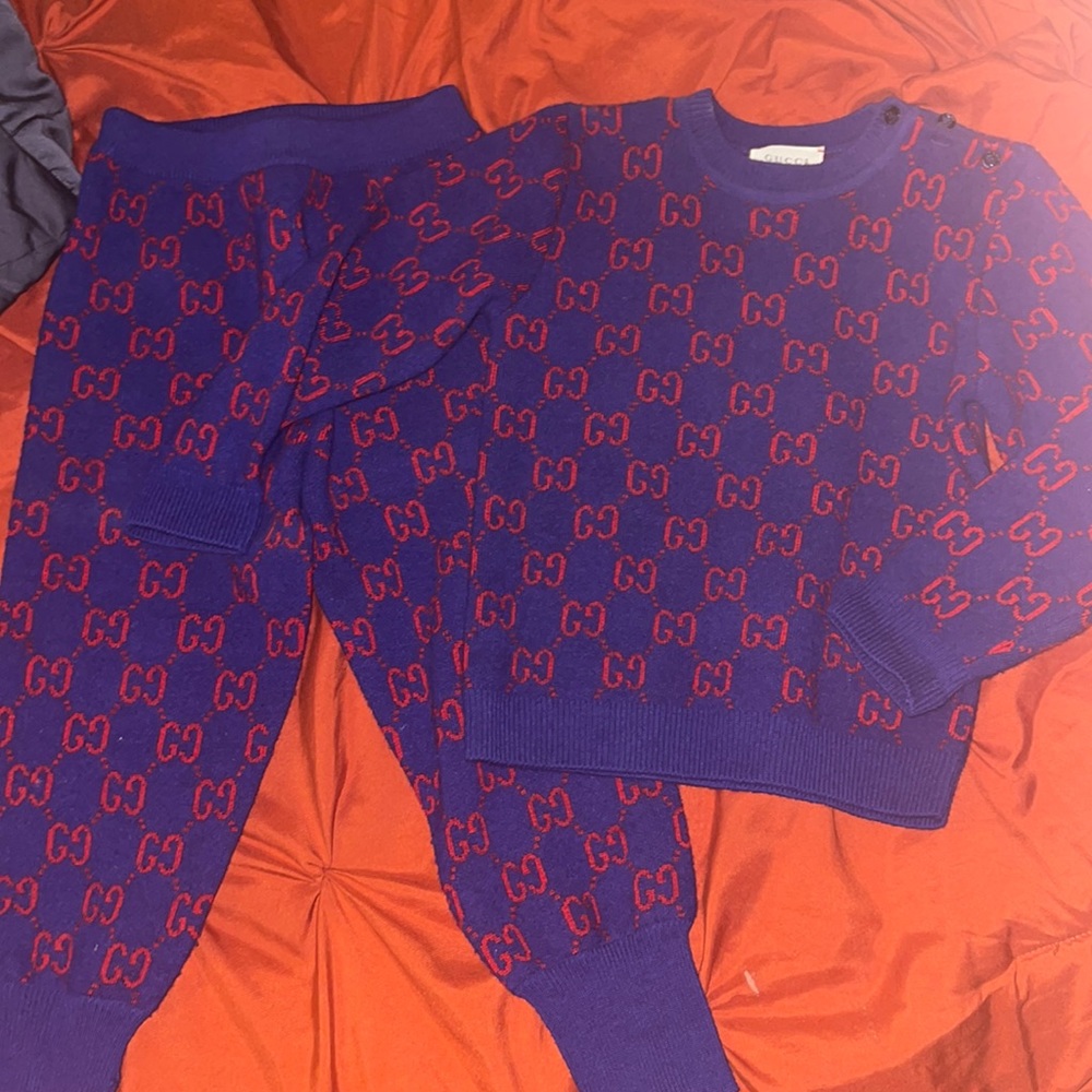 Children’s authentic GUCCI wool jogger set